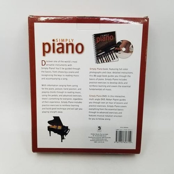 Hinkler Simply Piano DVD Box Set w/ 80-Page Piano Lessons Spiral Book OPEN BOX - Picture 7 of 8